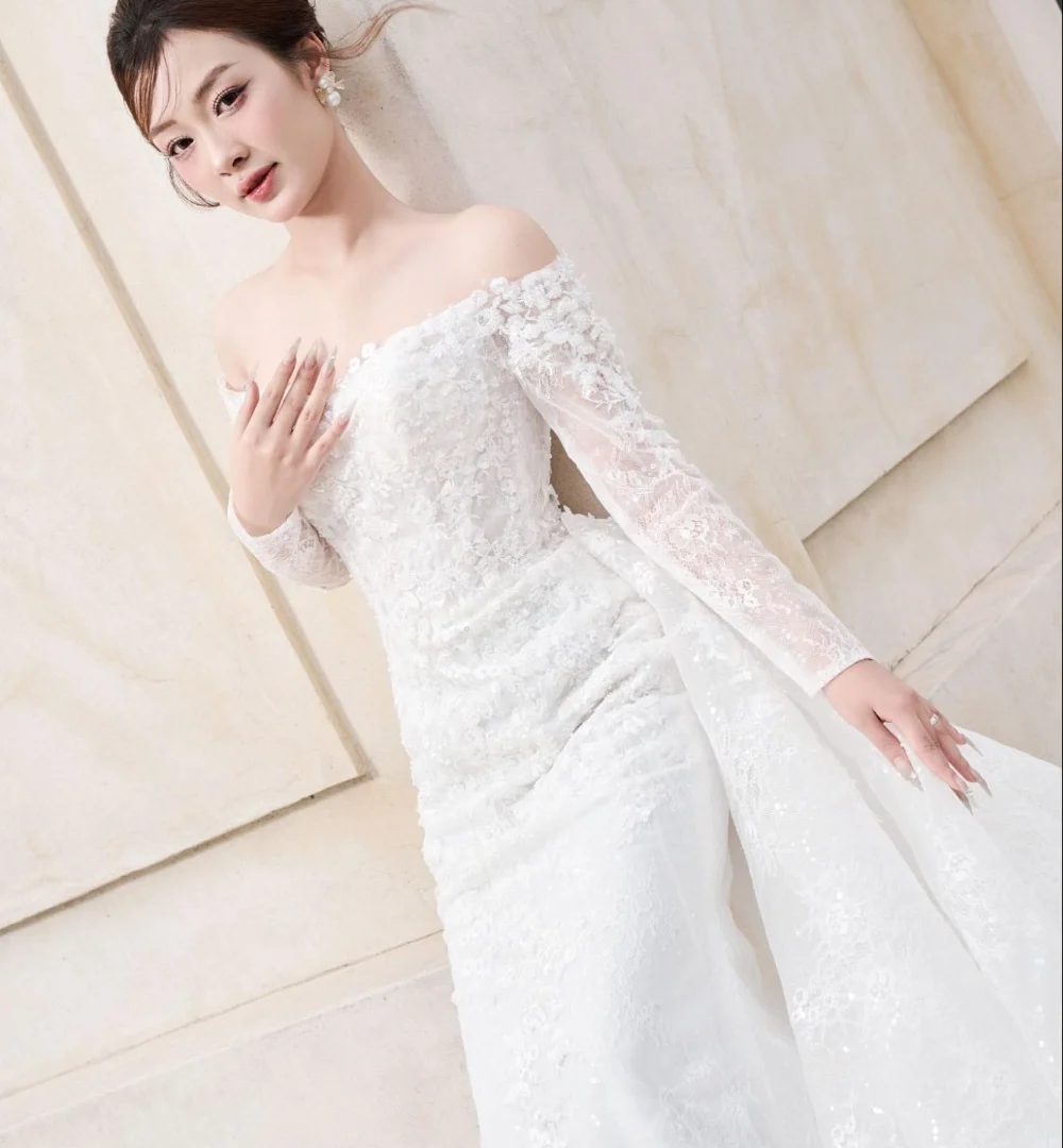 váy cưới cho cô dâu vai rộng bắp tay to